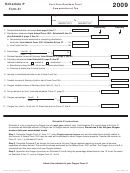 Form 41 - Schedule P - Part-year Resident Trust Computation Of Tax - 2009