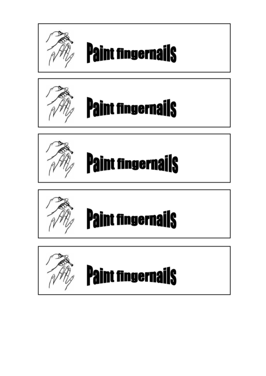 Paint Fingernails Gift Coupon Printable pdf