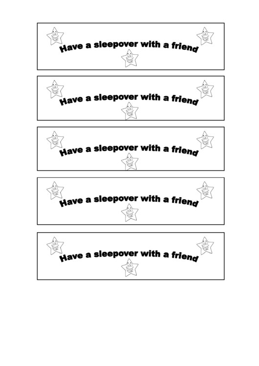 Sleepover Gift Coupon Printable pdf