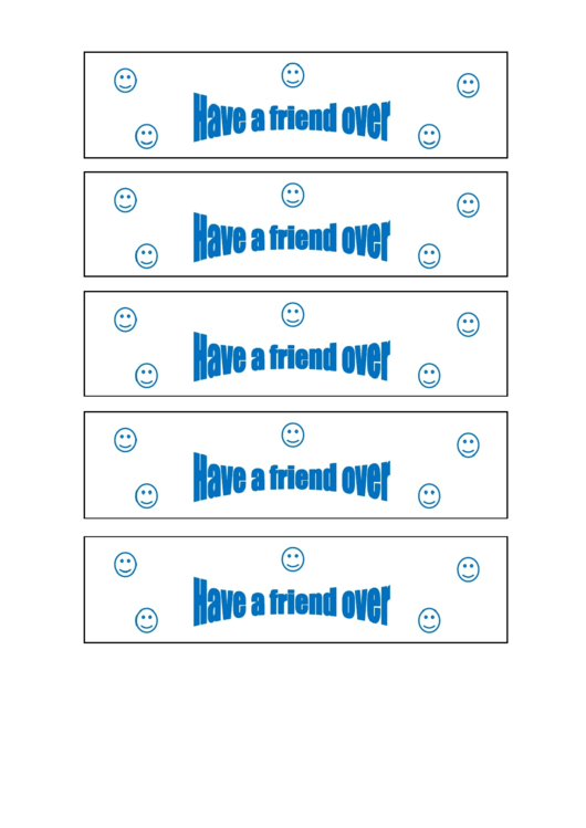 Have A Friend Over Gift Coupon Template Printable pdf