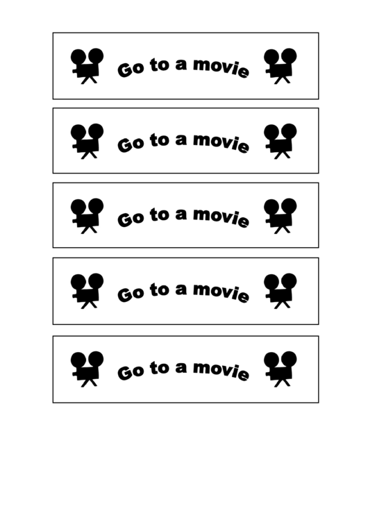 Go To A Movie Gift Coupon Template Printable pdf