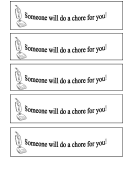 Someone Will Do A Chore For You Gift Coupon Template