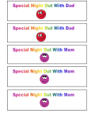 Night Out With Dad Gift Coupon Template