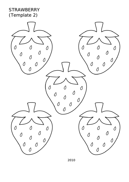 Strawberry Coloring Sheet Printable pdf