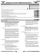 California Form 3548 - Disabled Access Credit For Eligible Small Businesses - 1998