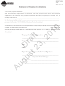 Form Esl Draft - Extension Of Statute Of Limitations - 2010