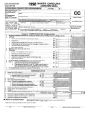 Form Cd-418 - Corporate Income Tax Return - Cooperative Or Mutual Association - North Carolina - 1998