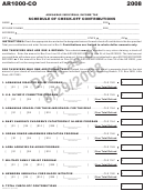 Form Ar1000-co Draft - Schedule Of Check-off Contributions - 2008
