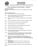 Arkansas Application For Permit Instructions - Form St-1 Printable pdf