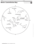 Winter Constellation Map Template