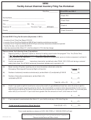 Form Epa 0320 - Facility Annual Chemical Inventory Filing Fee Worksheet