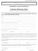 Volunteer Disclosure Sheet