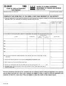 Form D-2441 - Credit For Child And Dependent Care Expenses