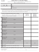 Form Nj-2450 - Employees Claim For Credit - 1998