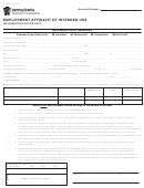 Form Dl-9105 - Employment Affidavit Of Intended Use