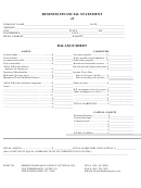 Business Financial Statement Form And Balance Sheet