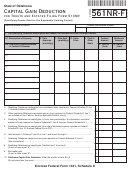 Fillable Form 561nr-F - Capital Gain Deduction For Trusts And Estates - 2007 Printable pdf