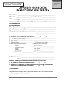 Band Student Health Form