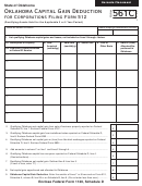 Form 561c - Oklahoma Capital Gain Deduction For Corporations Filling Form 512 - 2011