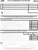 Form 200 - Local Intangibles Tax Return - 2014