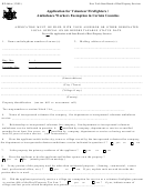 Form Rp-466-a - Application For Volunteer Firefighters / Ambulance Workers Exemption In Certain Counties - 1999