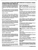 Como Preparar La Forma 443-f(sp) - Declaration De Ingresos Y Gastos - Collection Information Statement