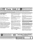 Form 1040-v - Payment Voucher - 2003