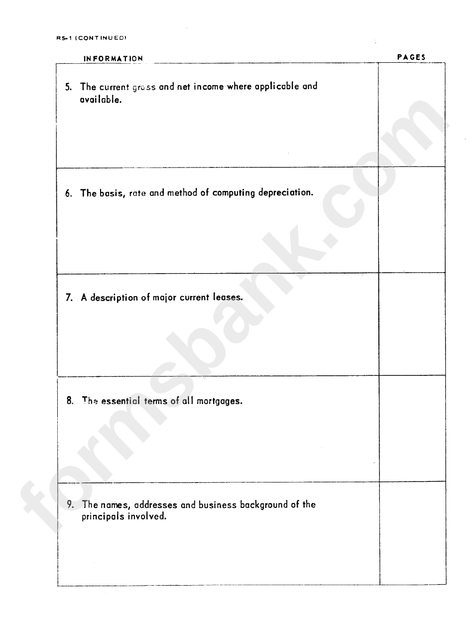 Form Rs-1 - Real Estate Syndication