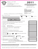 Scranton Earned Income Tax Return Form - Income Tax Division - 2011