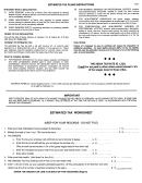 Estimated Tax Worksheet - City Of Xenia