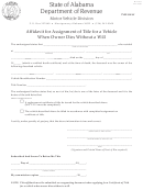 Form Mvt 5-6 -affidavit For Assignment Of Title For A Vehicle When Owner Dies Without A Will