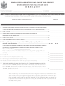 Employer-Assisted Day Care Tax Credit Worksheet For Tax Year 2015 Printable pdf