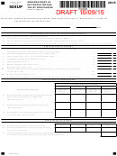 Maryland Form 504up Draft - Underpayment Of Estimated Income Tax By Fiduciaries - 2015 Printable pdf