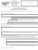 Foreign Profit Corporation Application For Certificate Of Authority - Wyoming Secretary Of State