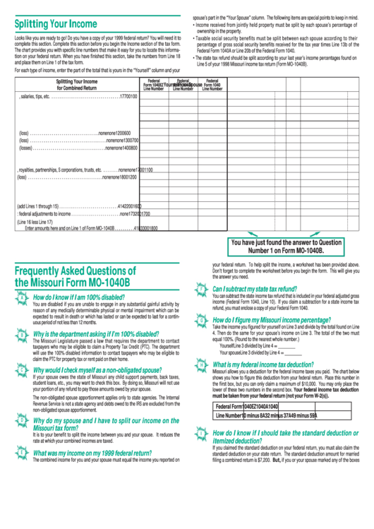 Line-By-Line Instructions For The Missouri Itemized Deductions Printable pdf