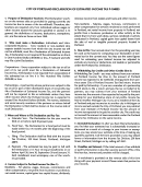 City Of Portland Declaration Of Estimated Income Tax P-1040es Instructions Printable pdf