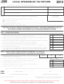 Form 200 - Local Intangibles Tax Return - 2013