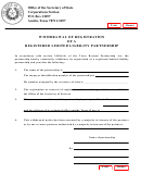 Withdrawal Of Registration Of A Registered Limited Liability Partnership - Texas Secretary Of State