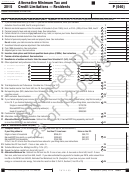 California Schedule P(540) Draft - Alternative Minimum Tax And Credit Limitations - Residents - 2015