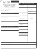Form 41 - Schedule K-1 - Fiduciary Income Tax Beneficiary Information - 2015