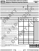 California Form 3834 Draft - Interest Computation Under The Look-back Method For Completed Long-term Contracts - 2006