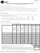Montana Form Hi - 2008 Health Insurance For Uninsured Montana Credit With Instructions Printable pdf