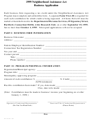 Form Naa-02 - Neighborhood Assistance Act Business Application - 1999