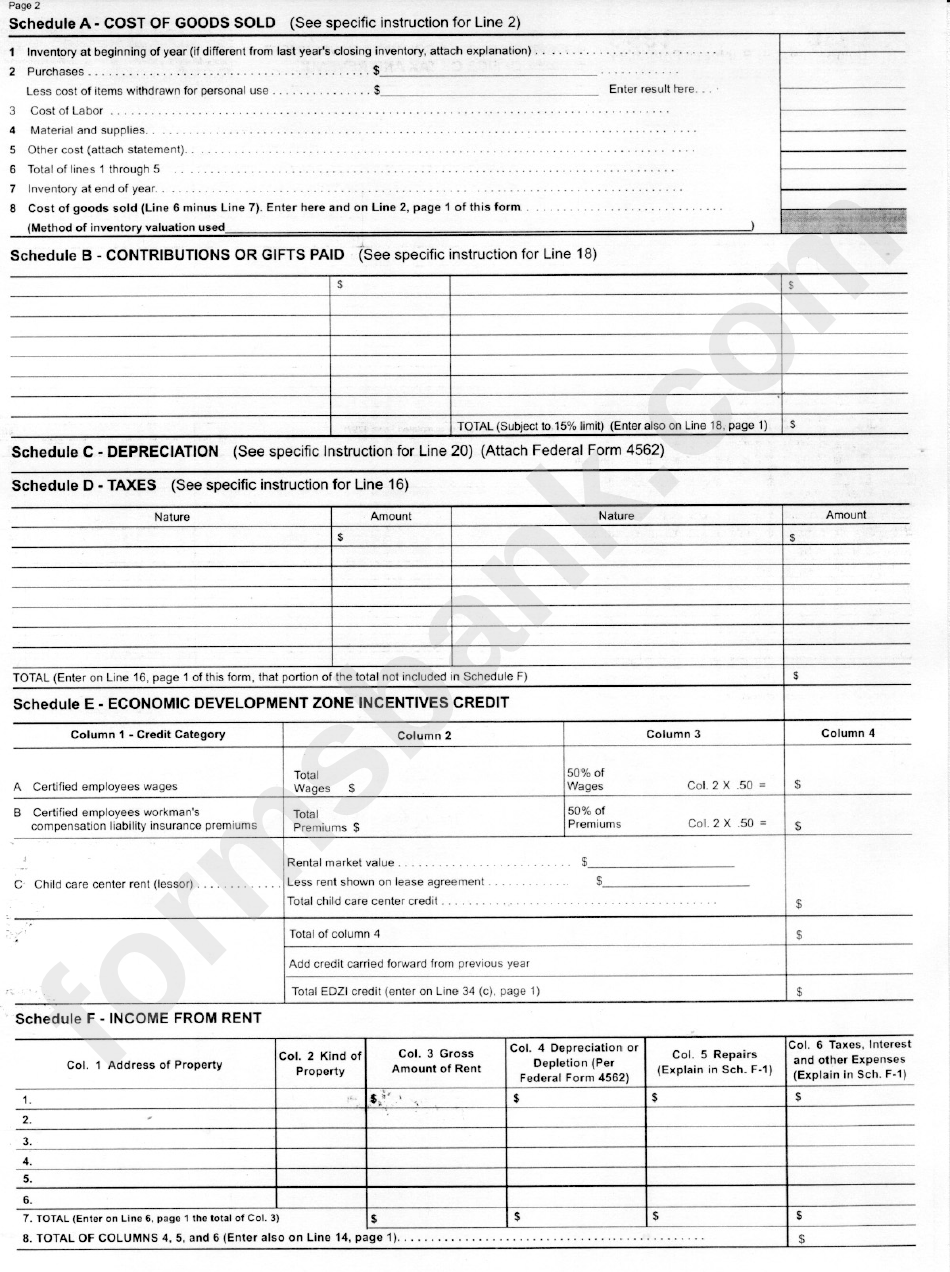 Form D-30 - Unincorporated Business Franchise Tax Return - 1998