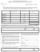 Form 04-408 - Affidavit Of Estimated Motor Fuel Excise Taxes - Alaska Department Of Revenue