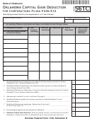 Form 561c - Oklahoma Capital Gain Deduction For Corporations Filing Form 512 - 2007