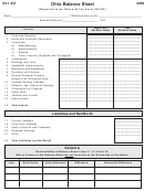 Form 921-ez - Ohio Balance Sheet - Ohio Department Of Taxation - 2000