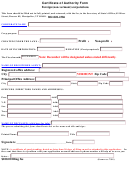 Certificate Of Authority Form For Foreign (non-vermont) Corporations - Vermont Secretary Of State