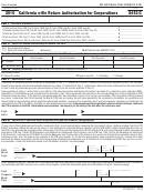 Form 8453-c - California E-file Return Authorization For Corporations - 2010