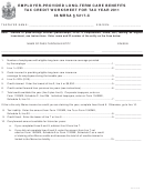 Employer-provided Long-term Care Benefits Tax Credit Worksheet For Tax Year 2011